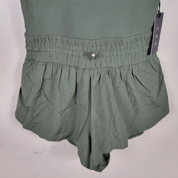 Abercrombie & Fitch YPB Olive Green SculptLUX Hybrid Flyaway Active Onesie - Picture 5 of 11